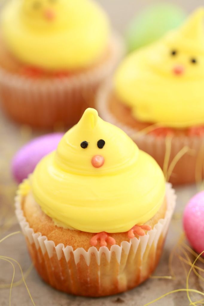Baby Chick Vanilla Cupcakes (Small Batch Cupcakes for Spring)