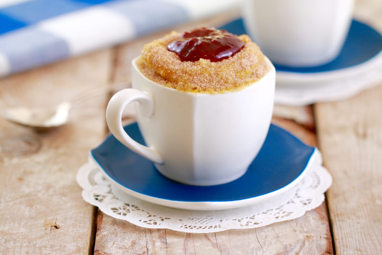Microwave Jelly Donut in a Mug: Mugnut - Gemma's Bigger Bolder Baking