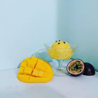 Homemade Mango & Passion Fruit Sorbet in 5 Minutes (No Machine) - Gemma ...