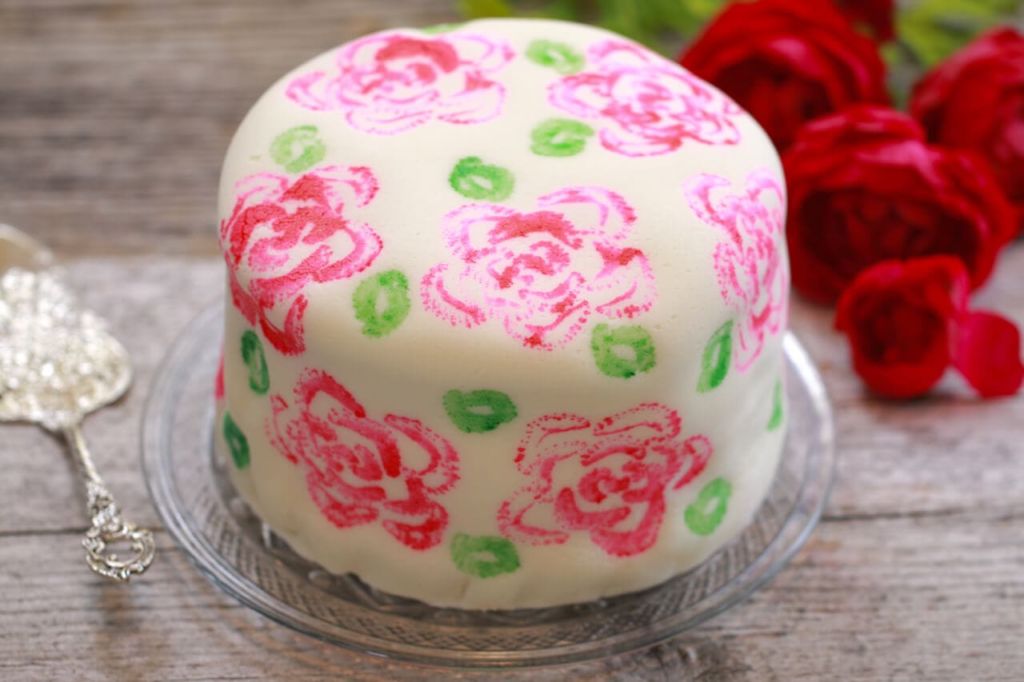 Celery Stamp Rose Painted Cake Gemma’s Bigger Bolder Baking