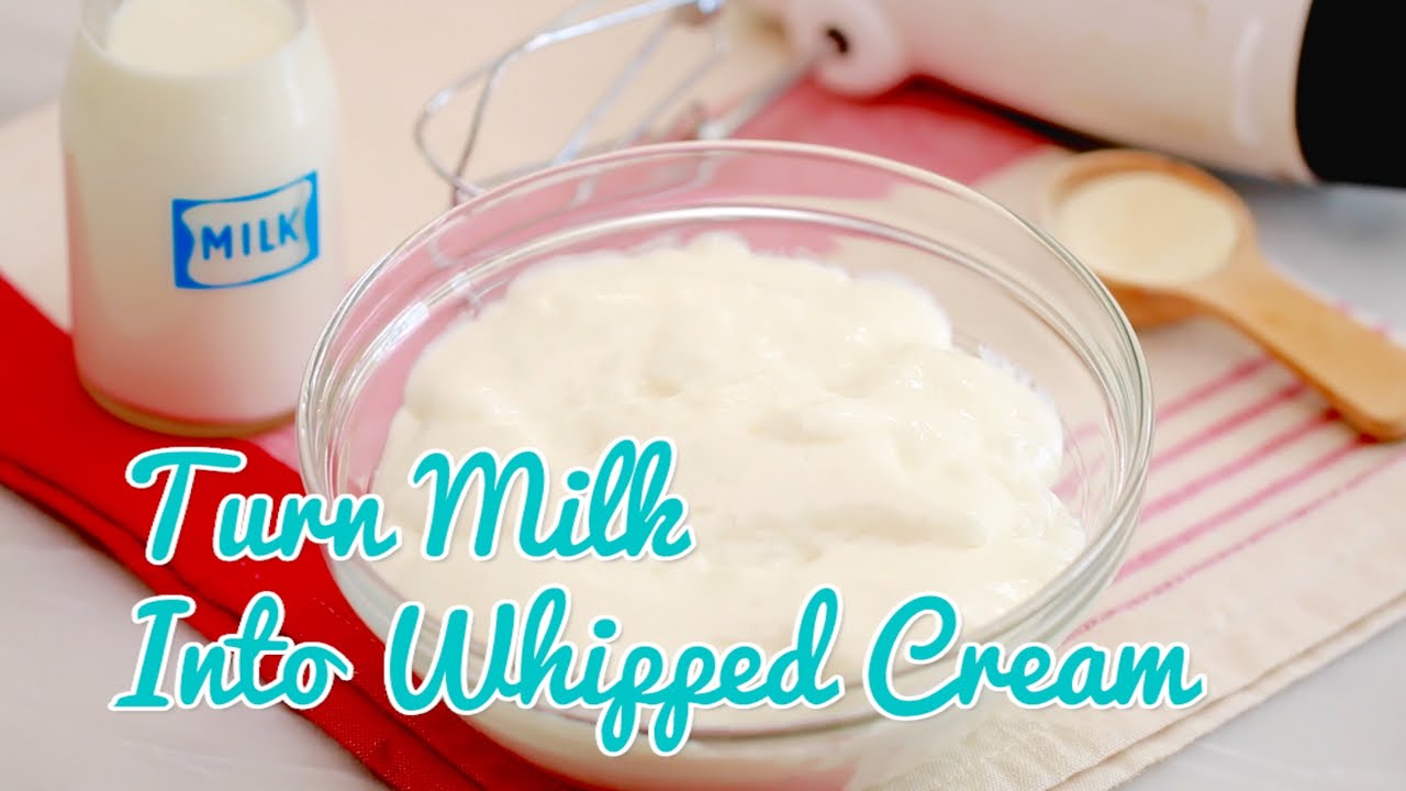 How to Turn Milk Into Whipped Cream - Gemma's Bigger Bolder Baking