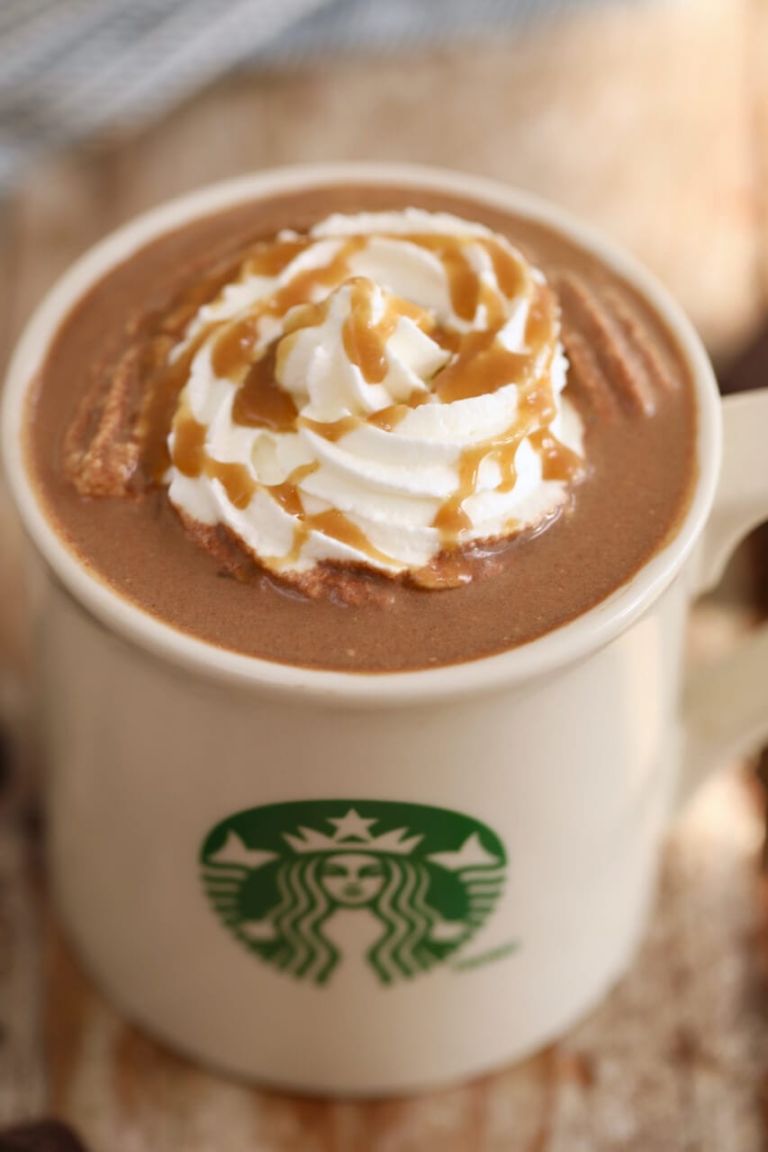 Homemade Starbucks Salted Caramel Hot Chocolate Bigger Bolder Baking