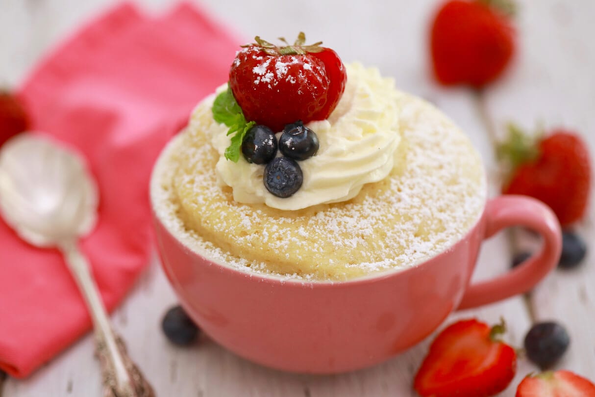 Microwave Mug Sponge Cake Recipe 