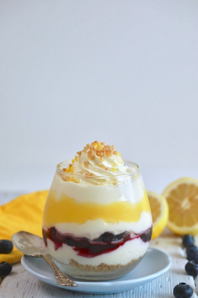 Lemon and Blueberry Single Serve Cheesecake (No Bake) Recipe