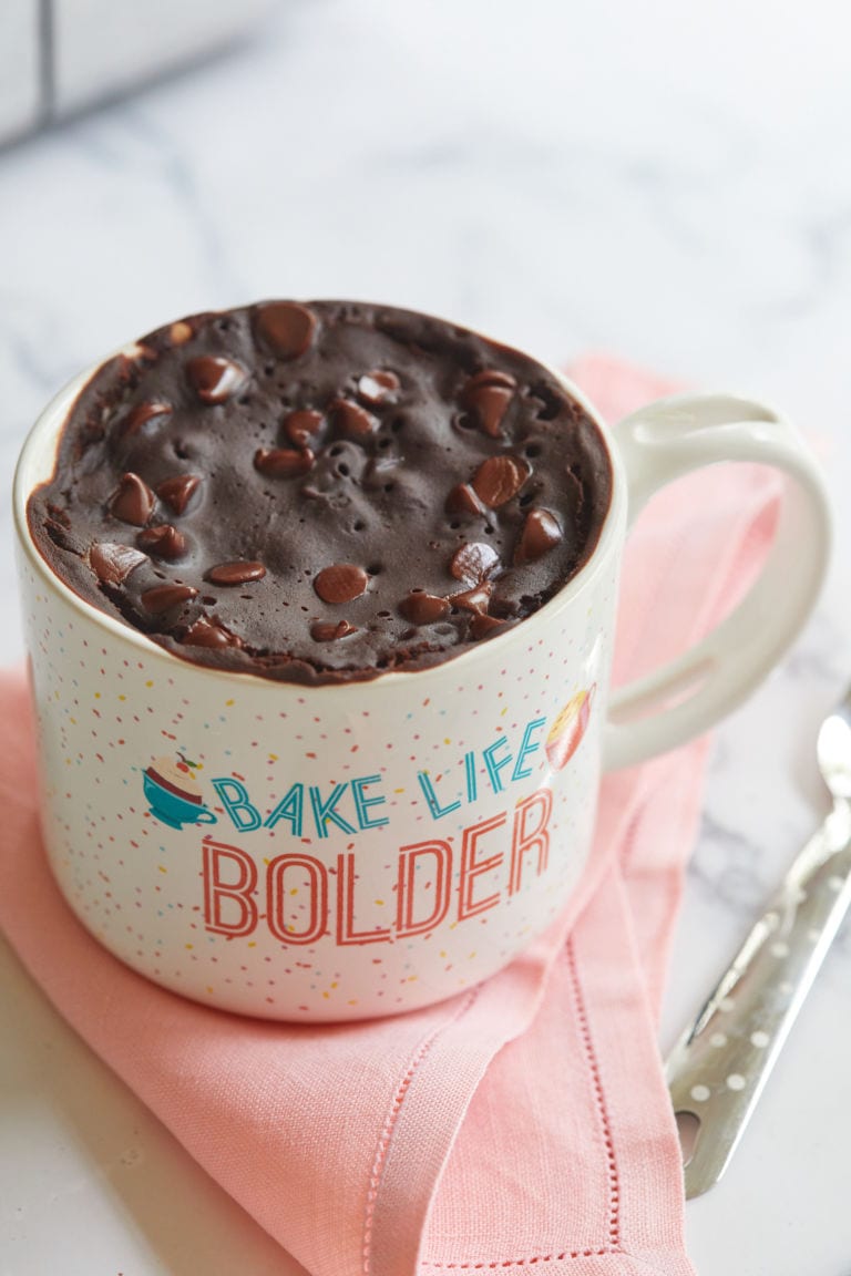 1 Minute Brownie in a Mug Recipe (with Video) | Bigger Bolder Baking
