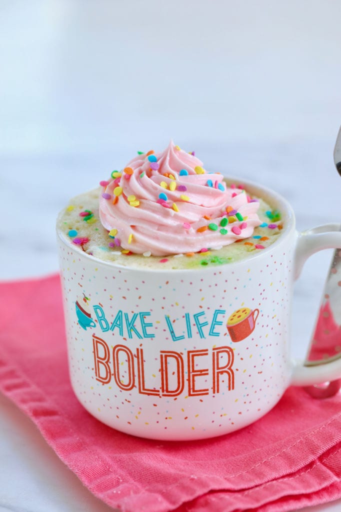 Celebration Vanilla Mug Cake Recipe Gemma S Bigger Bolder Baking