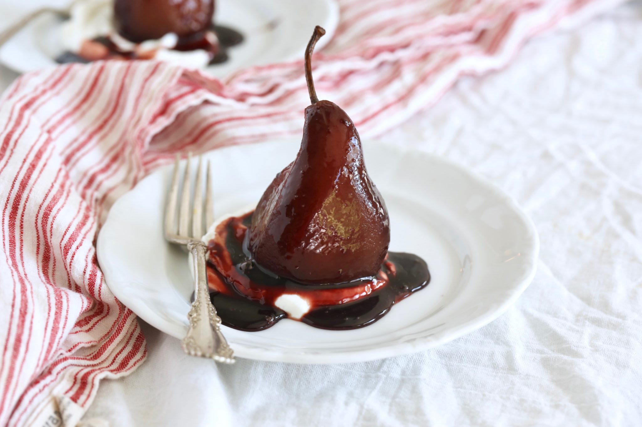 Red Wine Poached Pears Recipe Gemmas Bigger Bolder Baking
