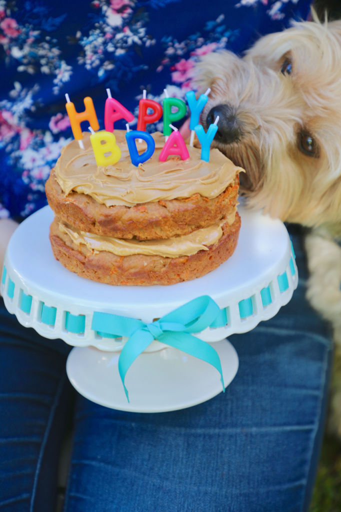 Dog Birthday Cake Treat 4” inch Personalized Peanut Butter & Banana or – 3  Paws Kitchen