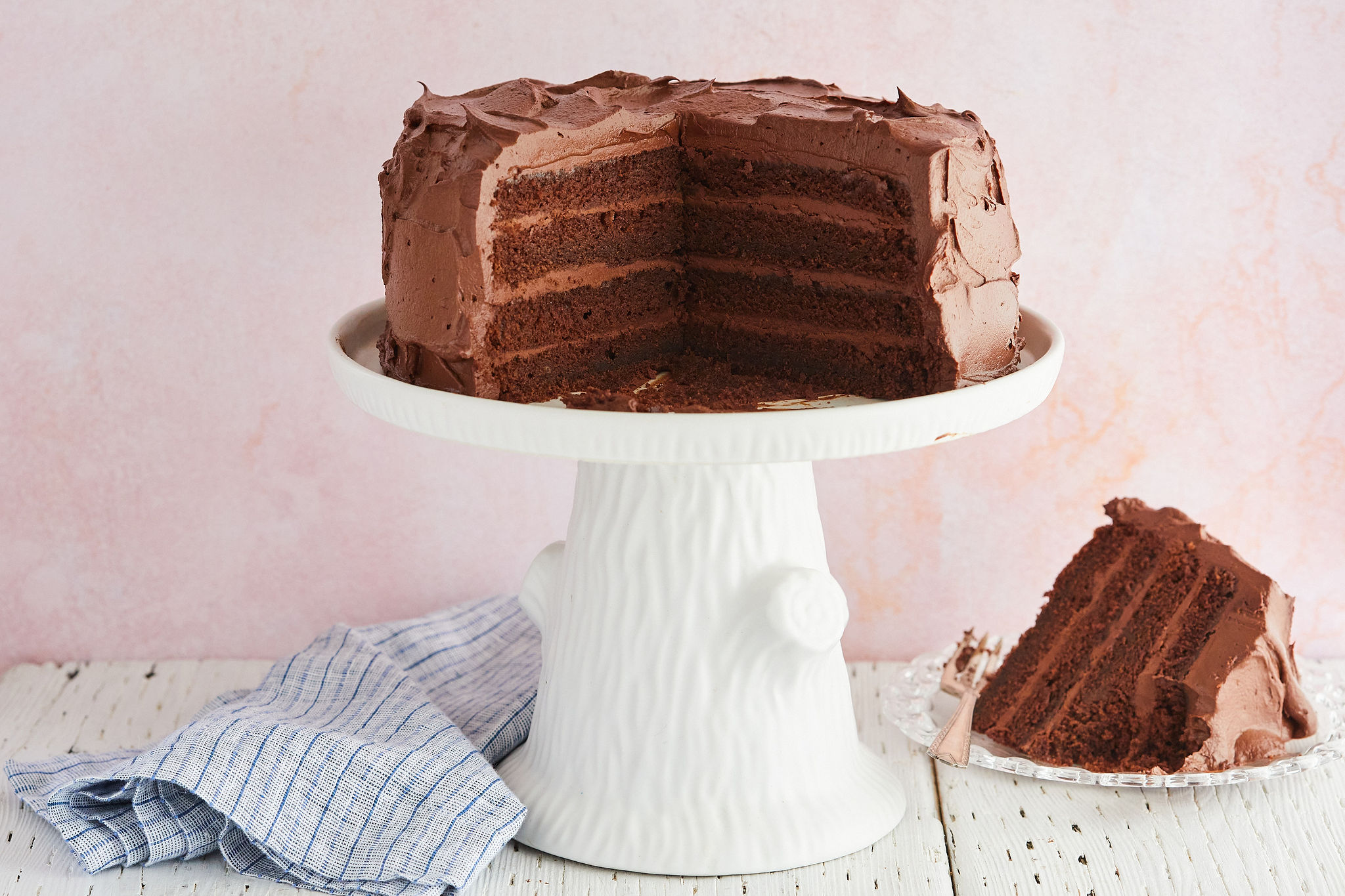 The Best Ever Chocolate Cake With Whipped Dark Chocolate Ganache