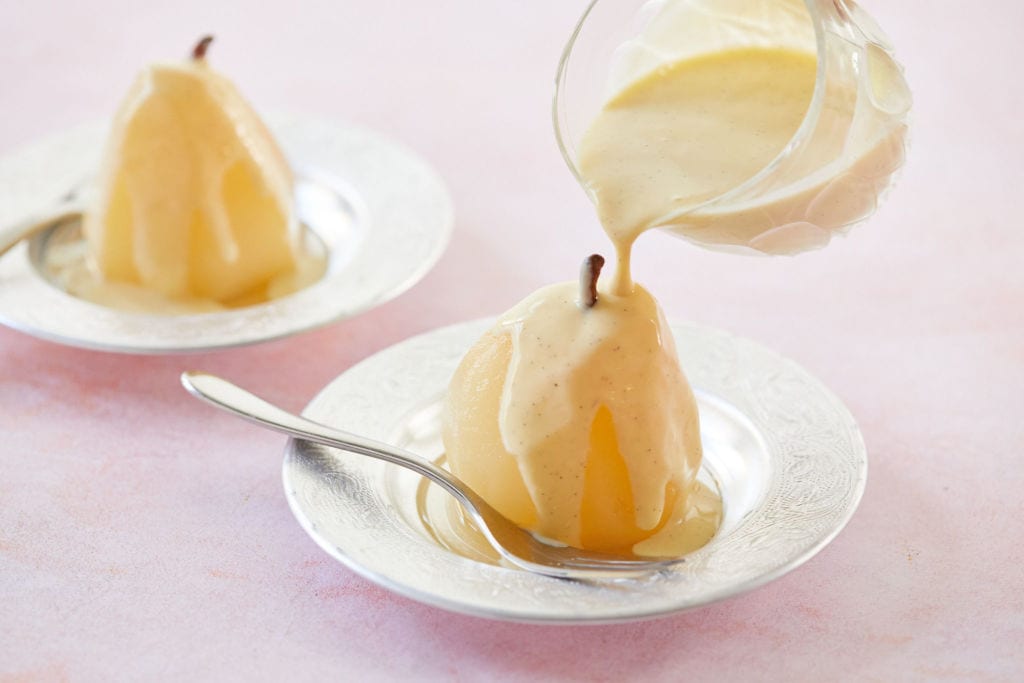 The Most Elegant Poached Pears Recipe Gemmas Bigger Bolder Baking 