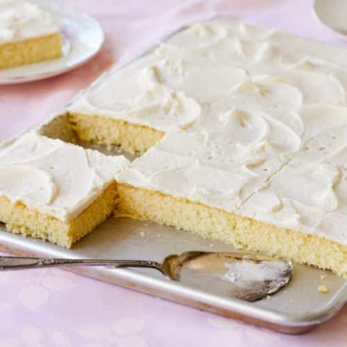 Vanilla Sheet Cake with Whipped Buttercream Frosting - Sally's