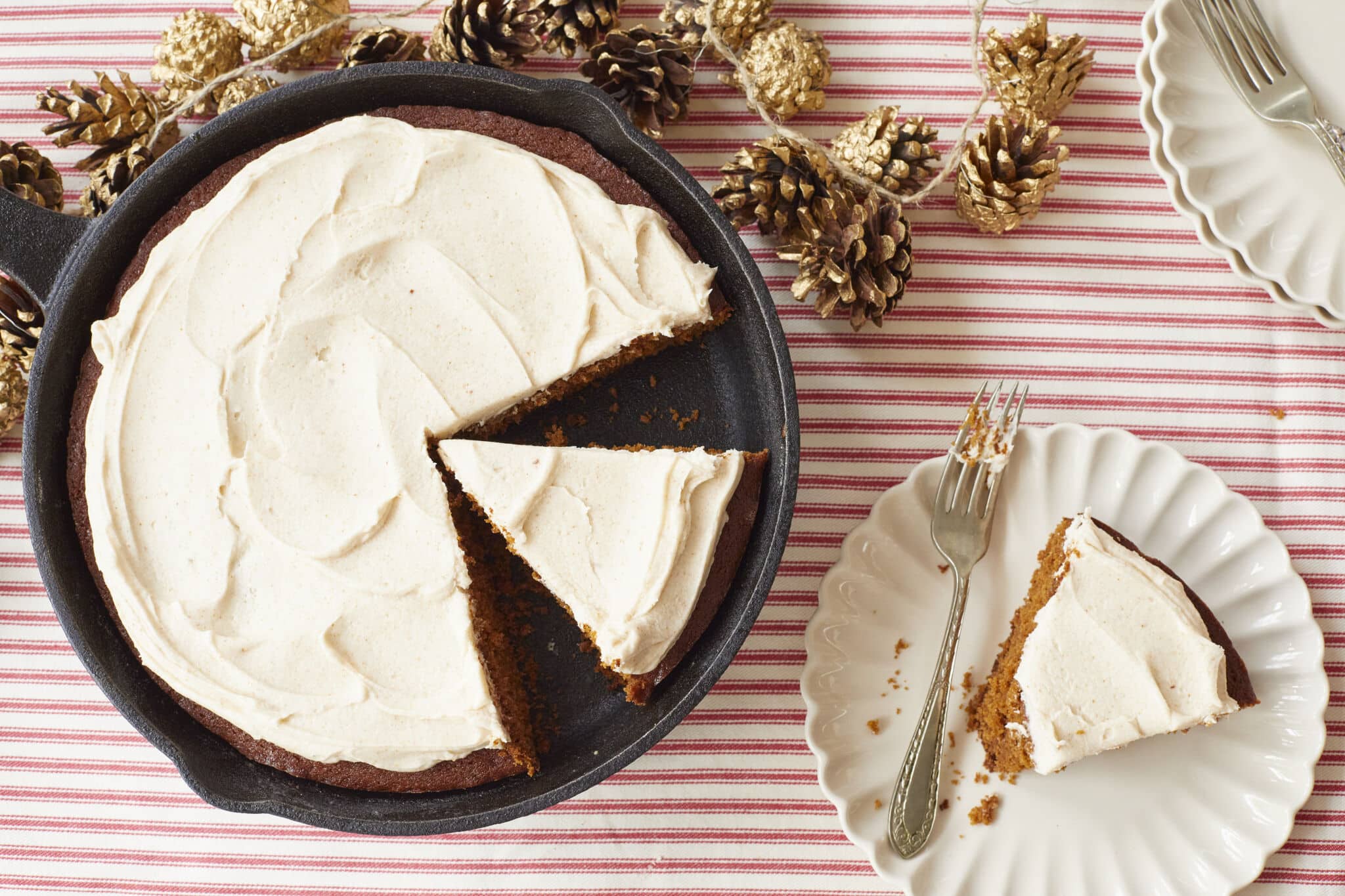 Cast Iron Skillet Grilled Gingerbread Cake - DeSocio in the Kitchen