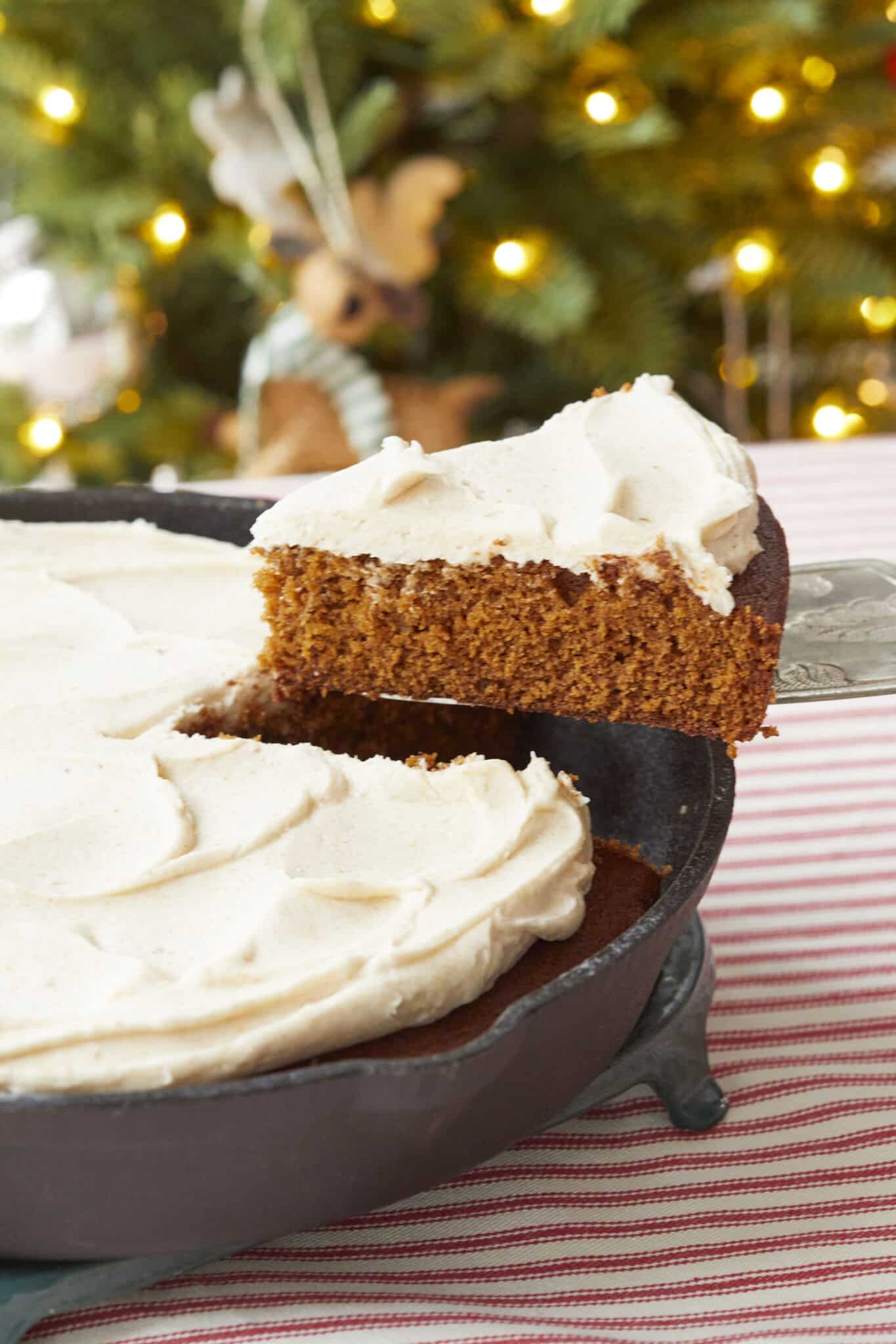 Cast Iron Skillet Grilled Gingerbread Cake - DeSocio in the Kitchen